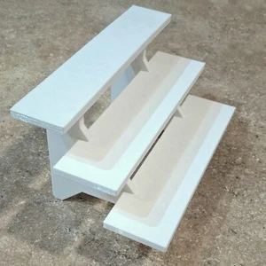 10 Zoll weiß 3-stufige Erhöhung Display Ständer Regal Figur und Sammlerstück Pops! - Bild 1 von 10