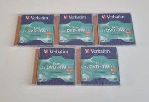NEW 5 x Verbatim 8cm Mini DVD-RW 1.4GB Sealed - Picture 1 of 2