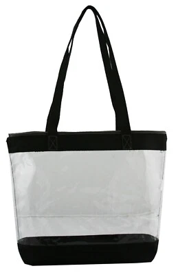 Bolso de Mano de Playa con Cremallera de Hombro Transparente, Transparente para Eventos Deportivos Foto 1 de 4