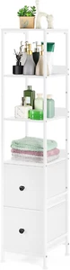 Bathroom Storage Cabinet 55.9'' Tall Bathroom Storage Floor Cabinet with 2 Drawe - Picture 1 of 6