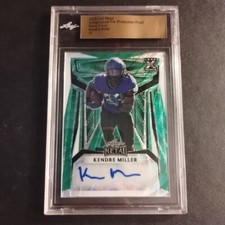 #1/1 Kendre Miller Green Wave Rookie Proof Auto 2023 Leaf Metal Saints TCU