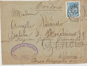 1892 Portugal cover to Italy - Picture 1 of 2