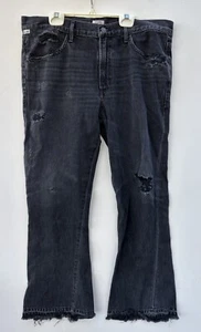 Citizens Of Humanity Sasha Twist Crop Jeans 30 Dark Gray Raw Hem - Picture 1 of 8