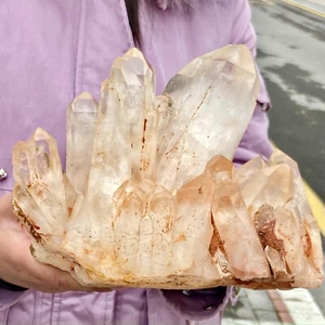 7.56LB Natural red crystal clear Crystal Cluster Mineral Specimen - Picture 1 of 12