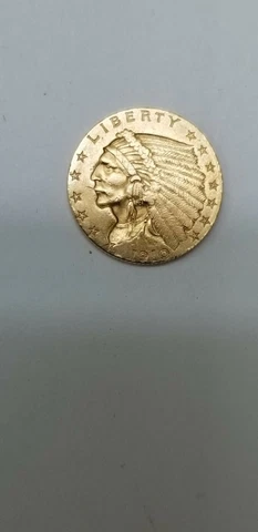 1910 $2.50 Gold Indian Quarter Eagle nice! Cover