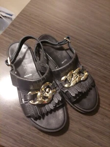 Reduced Sandals High Class Gold Chain By Ron White Made in Italy Classy Look - Picture 1 of 6
