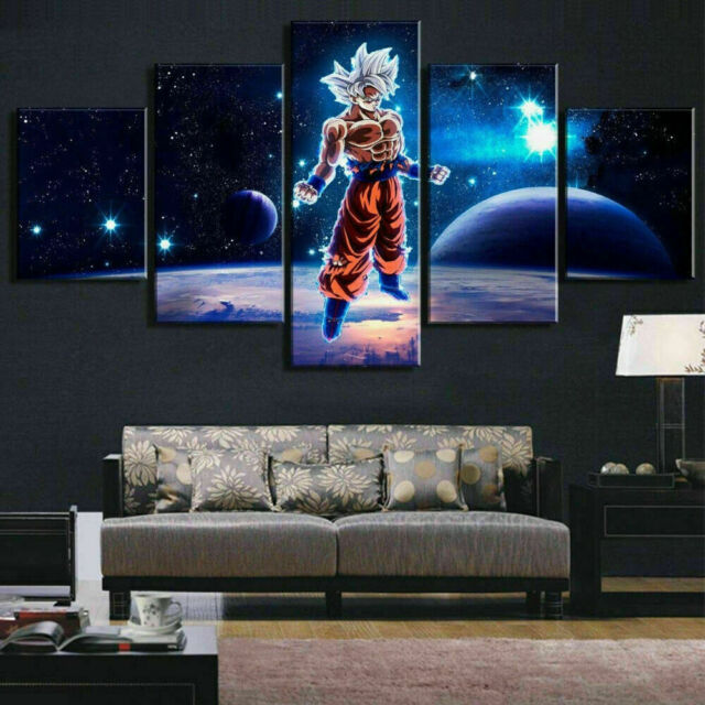 Quadro decorativo emoldurado Dragon Ball Z Goku Anime Desenho para