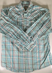 Cody James Hemd Herren Large Pearl Snap blau Tartan kariert Flanell Western Cowboy - Bild 1 von 11