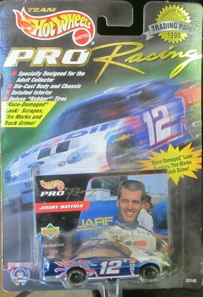 1998 Hot Wheels Pro Racing Trading Paint Nascar #12 Jeremy Mayfield Die Cast Car - Image 1 of 1
