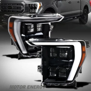 For 21 22 23 Ford F-150 F150 Quad LED Projector Headlight Lamp Black Left+Right - Bild 1 von 9