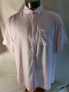 Men Saks Fifth Avenue Linen Classic Fit Coupe Classic Pink Casual Shirt XL NWOT - Picture 1 of 12