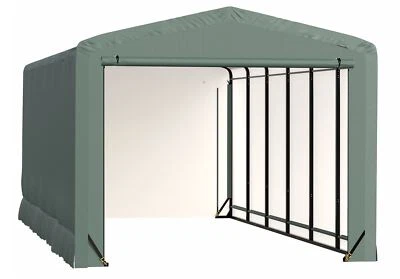 ShelterTube Wind and Snow-Load Rated Garage, 12x27x10 Green - Image 1 of 4
