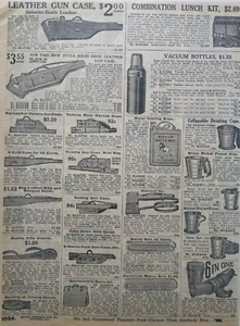 1911 Antiguo Estuche para Pistola de Cuero Caza Arte Sears Página de Catálogo Vintage Anuncio Impreso - Imagen 1 de 3