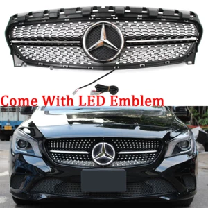 Grille Front Grill w/LED Emblem For Mercedes Benz 2013-2019 W117 CLA200 CLA250 - Picture 1 of 11