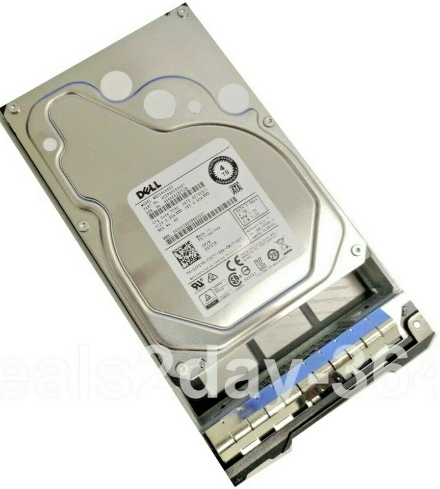 Dell XF27R 0XF27R 4TB 7.2K RPM 6Gb/s 64MB 3.5" SATA Hard Drive W/ Caddy - Image 1 of 4