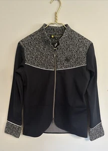 KAPELMUUR /PONTETORTO Fabric Made In Italy Bike Jacket Women Size 36 Wool Trim - Picture 1 of 13
