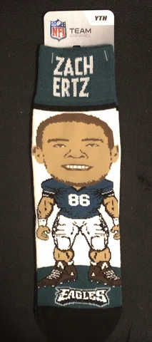 New NFL Team Apparel Zach Ertz Youth Socks Philadelphia Eagles *Mint* Cardinals Cover