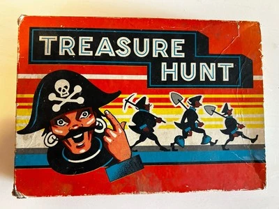 Vintage Treasure Hunt Word Game Copyright 1940 Cadaco-Ellis 1950 Complete  - Image 1 of 4