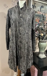 Eskandar Vintage Brown Silk Cotton Trench Coat Size 1 Fair Condition - Picture 1 of 14