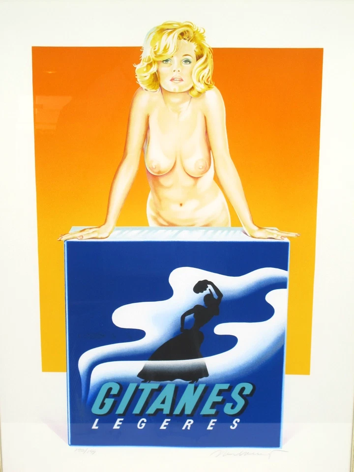 Mel Ramos (1935-2018) - Lithographie "Gitanes" Nummeriert 150/199 Signiert 1999 - Bild 1 von 4