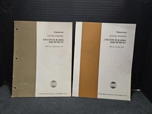 Lot of 2 Collins Amateur Radio Equipment Pricing Schedule 1967 1972 - Picture 1 of 2
