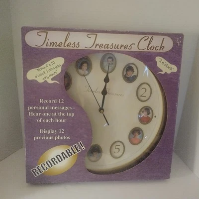 Timeless Treasures Recordable 12 Photos Wall Clock -SEE DESCRIPTION - Image 1 of 2