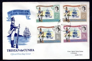 Copertina primo giorno Tristan da Cunha 1967 150° anniversario della guarnigione di Tristan - Foto 1 di 2