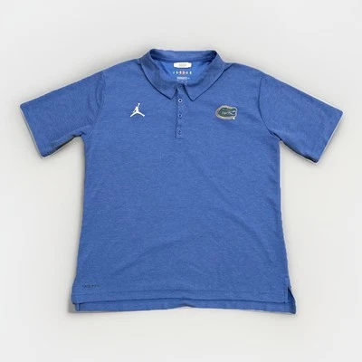 Camisa polo masculina Jordan Nike Florida Gators média ajuste padrão equipe emitida azul - Imagem 1 de 4