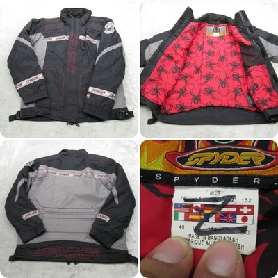 Spyder Ski Jacket Youth 14 Black Shoulders & Back Pads Waterproof Insulated Snow - Image 1 of 4