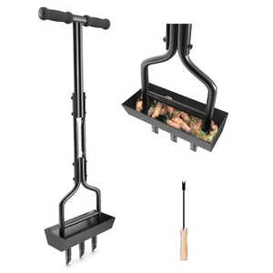 Lawn Aerator, Core Aerator with Soil Core Storage Tray, Manual Grass Aerator ... - Picture 1 of 7