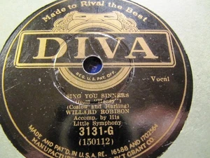 1930 WILLARD ROBISON composer A Cottage for Sale / SING YOU SINNERS DIVA 3131 - Picture 1 of 2