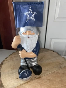 Dallas Cowboys NFL 11 Zoll Team Gartenzwerg mit federnder Flagge für immer NFL - Bild 1 von 11