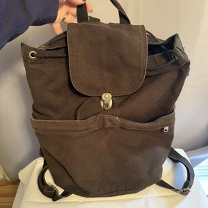 BAGGU Canvas Rucksack Bookbag Fronttasche Reise schwarz - Bild 1 von 19