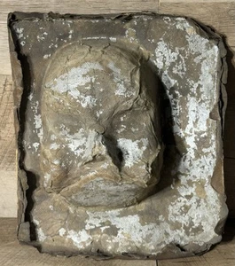 Antique European Death Life Mask Mold Paper Mache Gauze Gesso 19th Century - Picture 1 of 18
