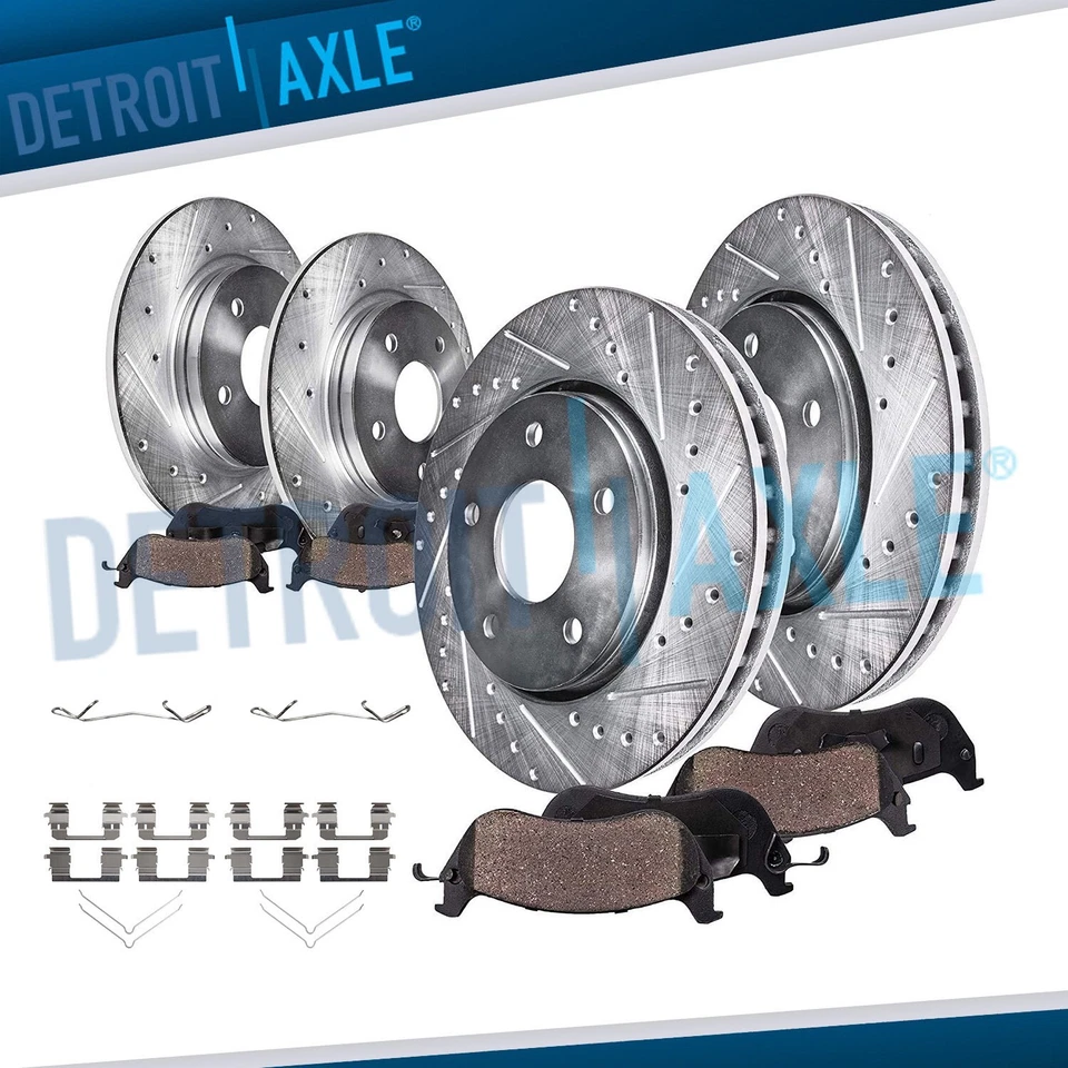 Kit de 8 pastillas de freno delanteras traseras perforadas para Honda Civic 2016-2021 Foto 1 de 4