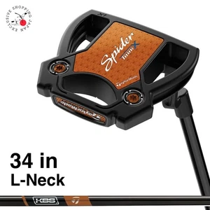 TaylorMade Spider TOUR X True Path Putter L-Neck 34" Mallet Crank Neck Black RH - Picture 1 of 9