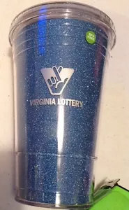 NEW Virginia Lottery Sparkles Coffee Tea 6" Beverage Thermal Travel Cup Tumbler - Picture 1 of 2