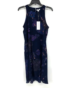 Robe femme Katherine Barclay 4 bleu imprimé floral sans manches doublée trou de serrure neuve avec étiquette - Photo 1/10
