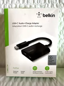Belkin - Audio USB-C + Adaptador de Carga, USB-C PD Carga Rápida - Negro - Imagen 1 de 6