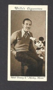 96 yr OLD ORIGINAL WALT DISNEY & MICKEY MOUSE ROOKIE CARD WILLS CINEMA STARS 3RD - Picture 1 of 3