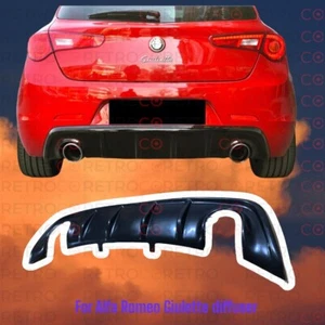 For Alfa Romeo Rear Diffuser Giuletta Rear Bumper Extension Gloss Black - Picture 1 of 4