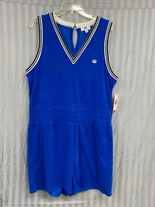 Juicy By Juicy Couture Sleeveless Blue Terry Cloth Short Romper - Size 2XL - NWT - Picture 1 of 4