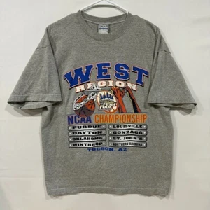 T-shirt NCAA Final Four vintage uomo L grigia West Region Tucson AZ maglietta basket - Foto 1 di 5
