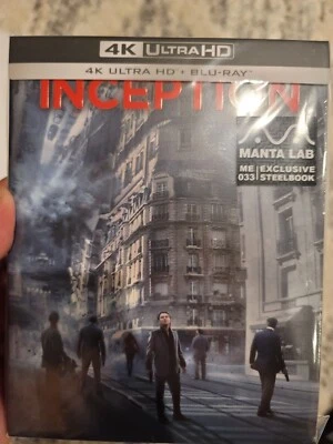 INCEPTION Manta Lab Steelbook 4K UHD Blu-ray FULL SLIP Embossed NOLAN NEW - Image 1 of 4