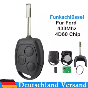 3 Tasten Funk Schlüssel 433MHz Für Ford Focus Fiesta Mondeo Transit C-Max Fusion - Bild 1 von 7