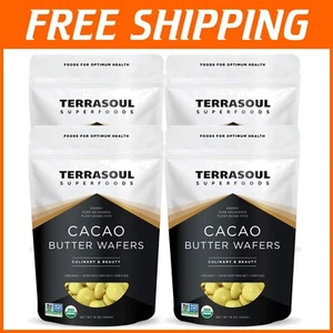 4 Pack of Organic Cacao Butter Wafers - Rich, Raw & Vegan 64 Oz Total - Picture 1 of 4