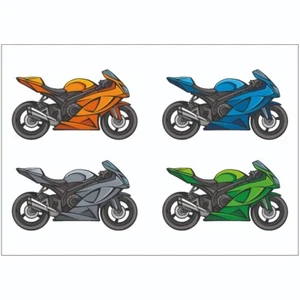 Motorbike Vehicles Sticker Sheet Decal Signs Wall Self Adhesive Vinyl A4 PS0366 - Foto 1 di 1