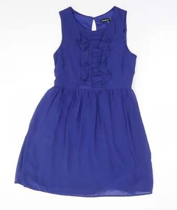 Cravatta da donna blu poliestere aderente e svasata taglia 10 collo rotondo - Foto 1 di 12