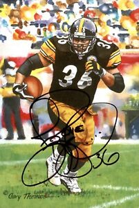 Jerome Bettis Signed Goal Line Art GLAC Autographed Gold Seal Steelers PSA/DNA