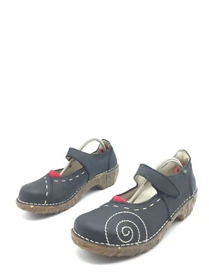 El Naturalista Yggdrasil N095 Zapatos De Cuero Negro Para Mujeres T.38 US.6 UK.5 - Imagen 1 de 4